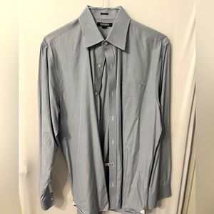 Bonobos Dress Shirt Size 16.5 36 Blue Italian Cotton